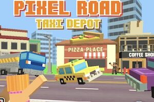 pixel road